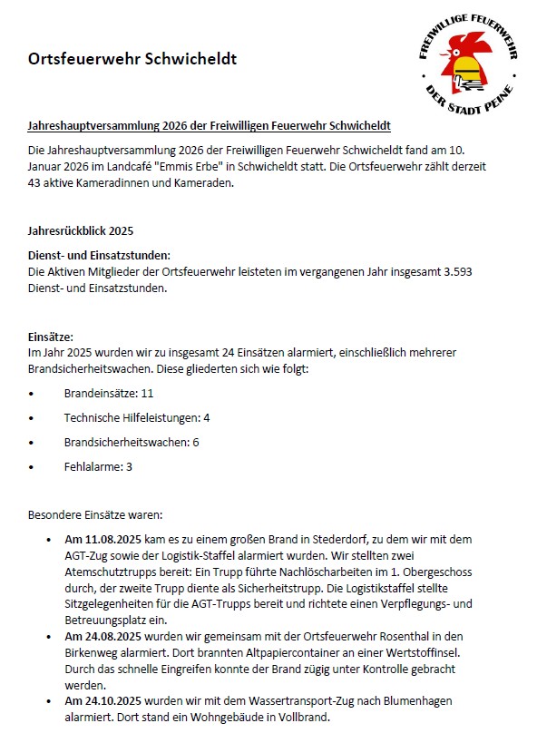 Einblick in die JHV 2026